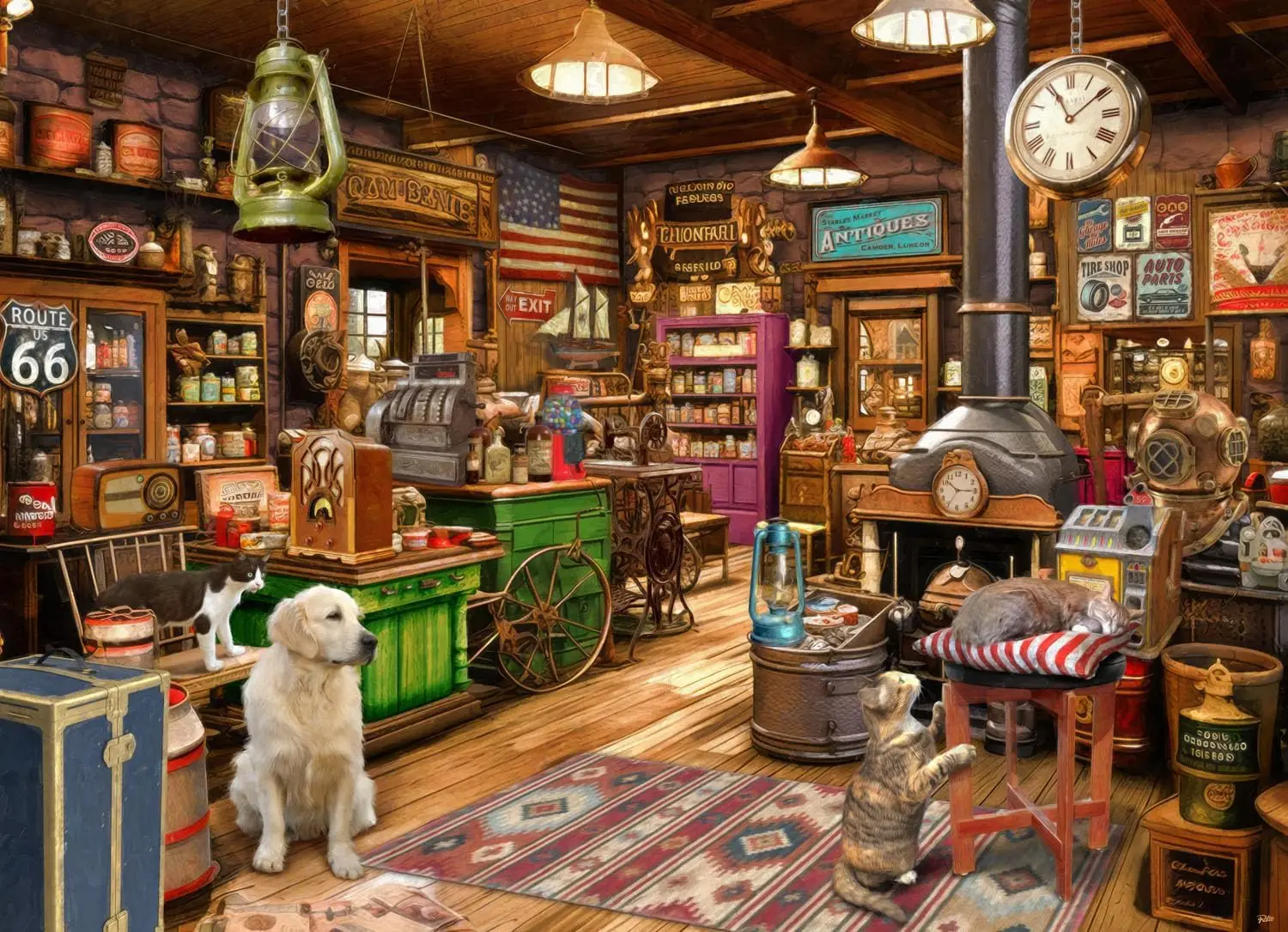 Vintage Collectible Shop - Vintage Antik Eşya Dükkanı Ahşap Yapboz