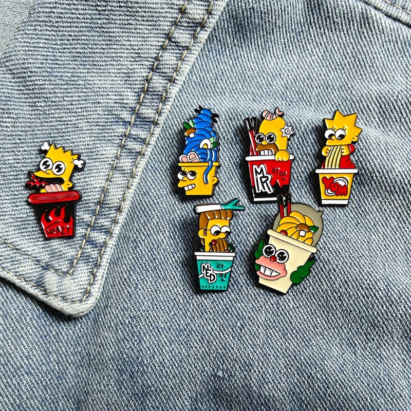 Vintage Item - 6'lı Set The Simpsons Sevimli Komik