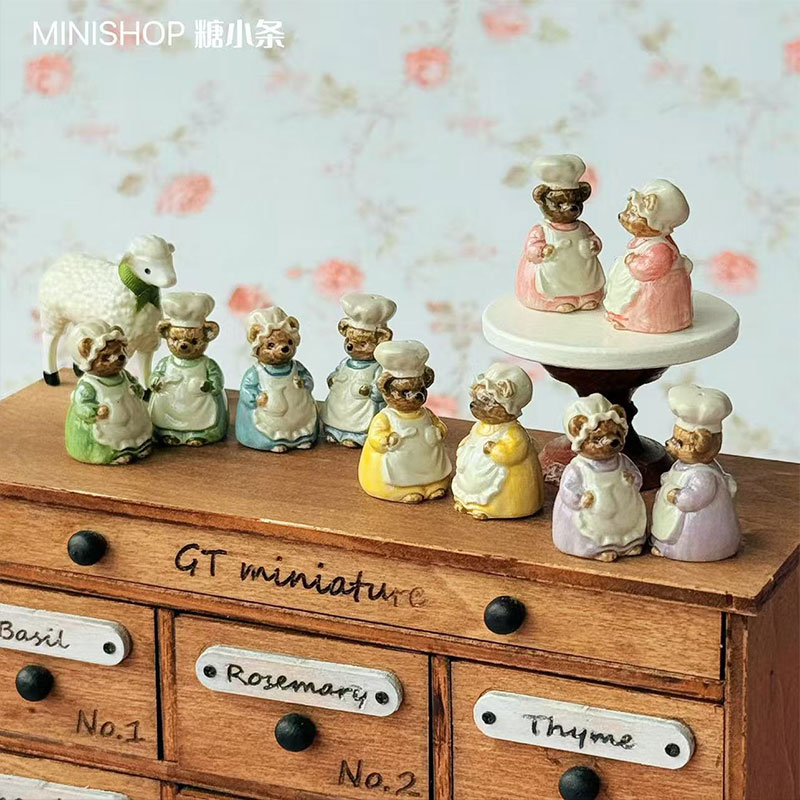 Vintage Toy Collector - 1:6 1:12 Minyatür Vintage Ayı Baharat