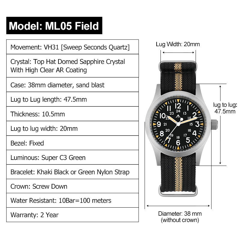 Militado ML05 Vintage Saat VH3 - Vintage Watch Crystal incelemesi ve fiyatı